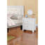 Chambre à coucher Table de chevet 1X Table de chevet 2 tiroirs en bois de couleur blanche