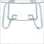 Table basse rétro en verre trempé à structure métallique minimaliste, élégante et polyvalente pour les salons modernes