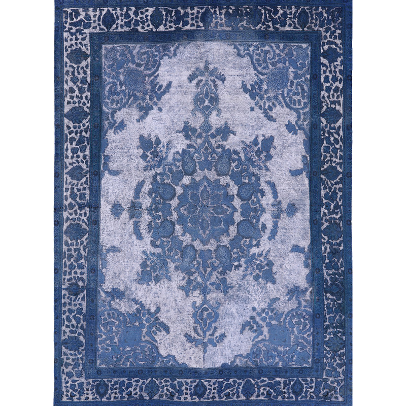 Tapis bleu Romainville, Carré 5 pi
