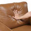 Chaise rembourrée en similicuir de style moderne