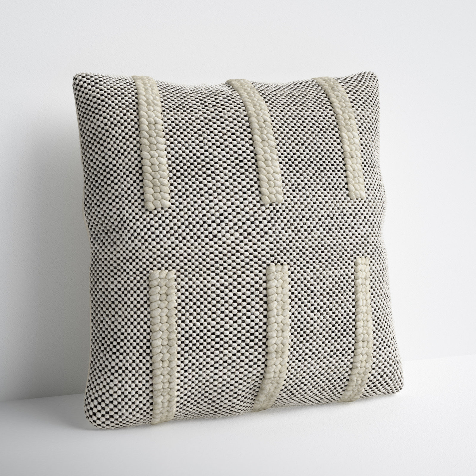Sefarina Striped Cotton Throw Pillow, 18" H x 18" W, Down