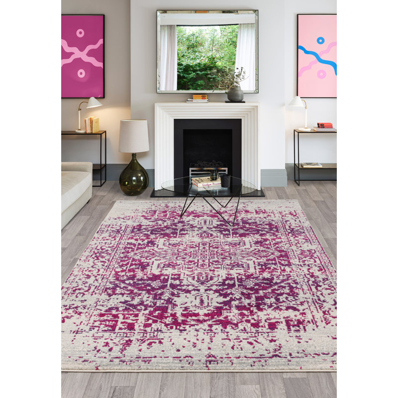 Fouke Tufted Purple/Grey Area Rug, Rectangle 160 x 230cm
