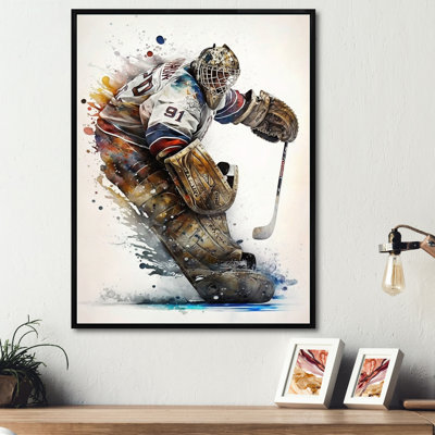 Gardien de but pendant le jeu IV - Impression sur toile