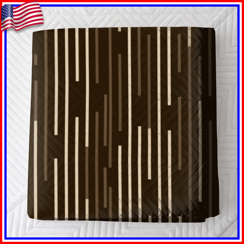 Vertical Lines Pattern Quilted Bedspread All Sizes, Queen