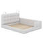 Lit plateforme tapissier avec lampes de lecture-330078131