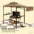 Ventilated Barbecue Gazebo Shelter,Outdoor Grill Gazebo,with Side Awning,Side Shelves and Hooks-128774083