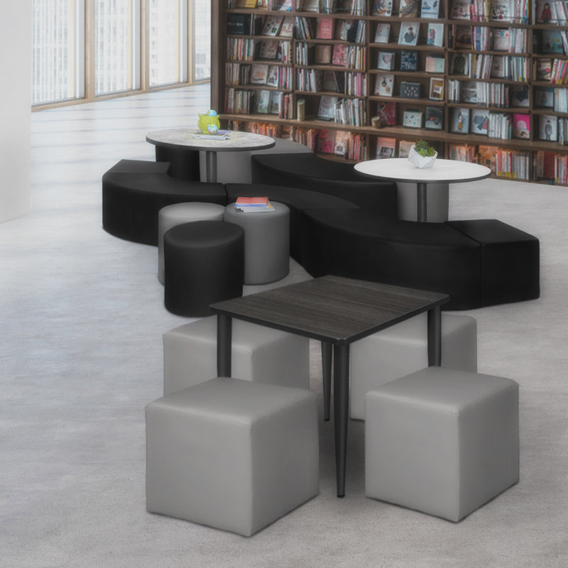 Regency Aurora Curved Vinyl Ottoman