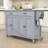Zanay 54.5" Kitchen Island Cart with Solid Wood Top, Locking Wheels and Storage Cabinets-484275656