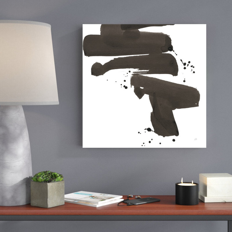 «Ink Drops IV» par Chris Paschke, reproduction d'art sur toile tendue, H 20 po x l 20 po