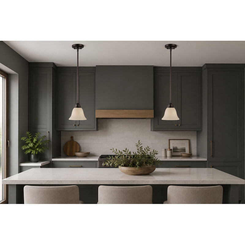 1 - Light Oil Rubbed Bronze Single Pendant