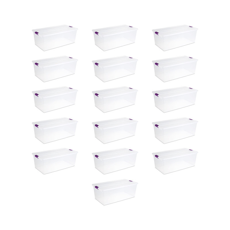 Sterilite Clear View Storage Container Tote w/ Latching Lid