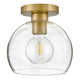 Kiyo Single Light Glass Semi Flush Mount