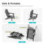 Chaise pliante Adirondack avec repose-pieds rétractable et porte-gobelet, réglable à 3 positions pour le patio, assise extérieure toutes saisons-830062977