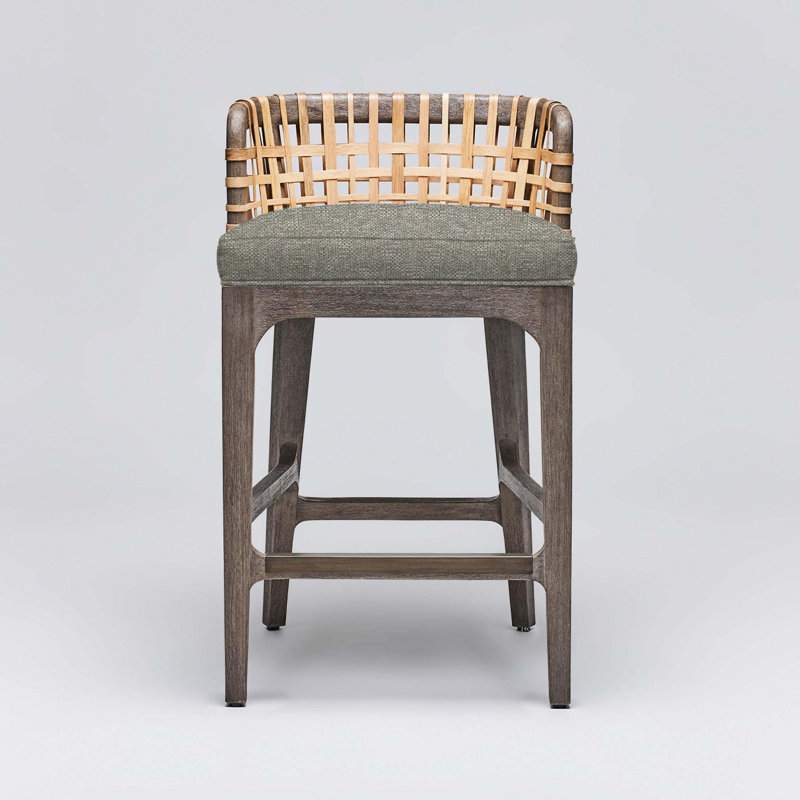 Tabouret de comptoir 26,5 po Palms, Cadre mousse / gris céruse