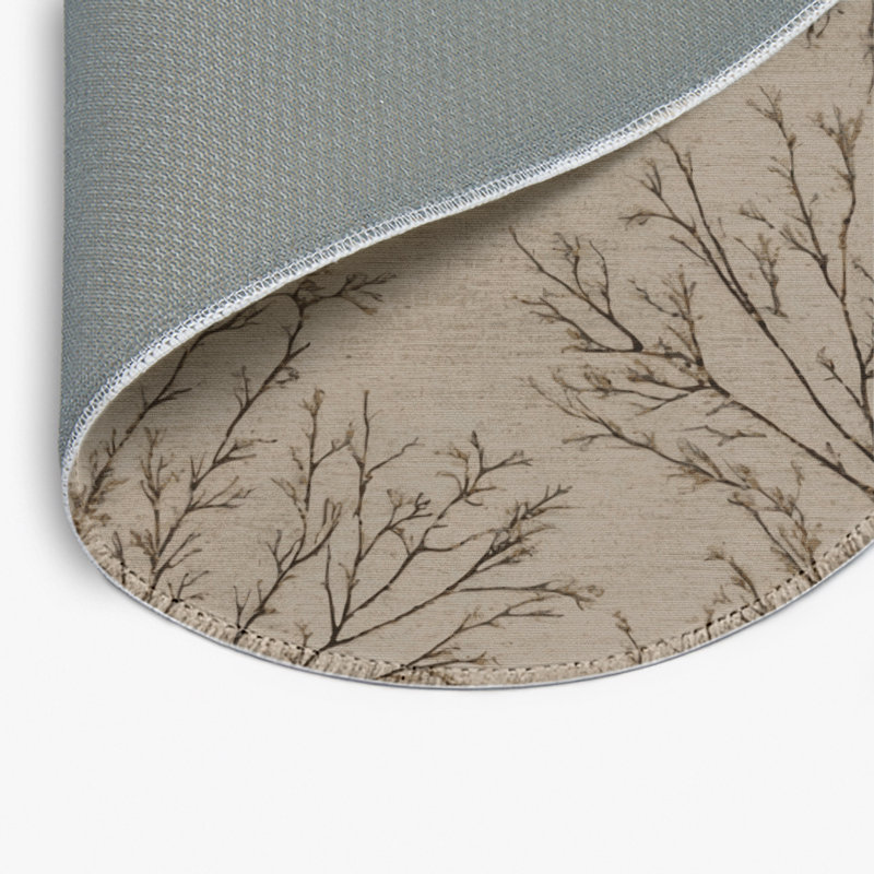Tapis intérieur et extérieur gris Nature, Rond 5 pi