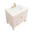 Base de meuble-lavabo autoportant en noyer foncé de 36 po Lilly
