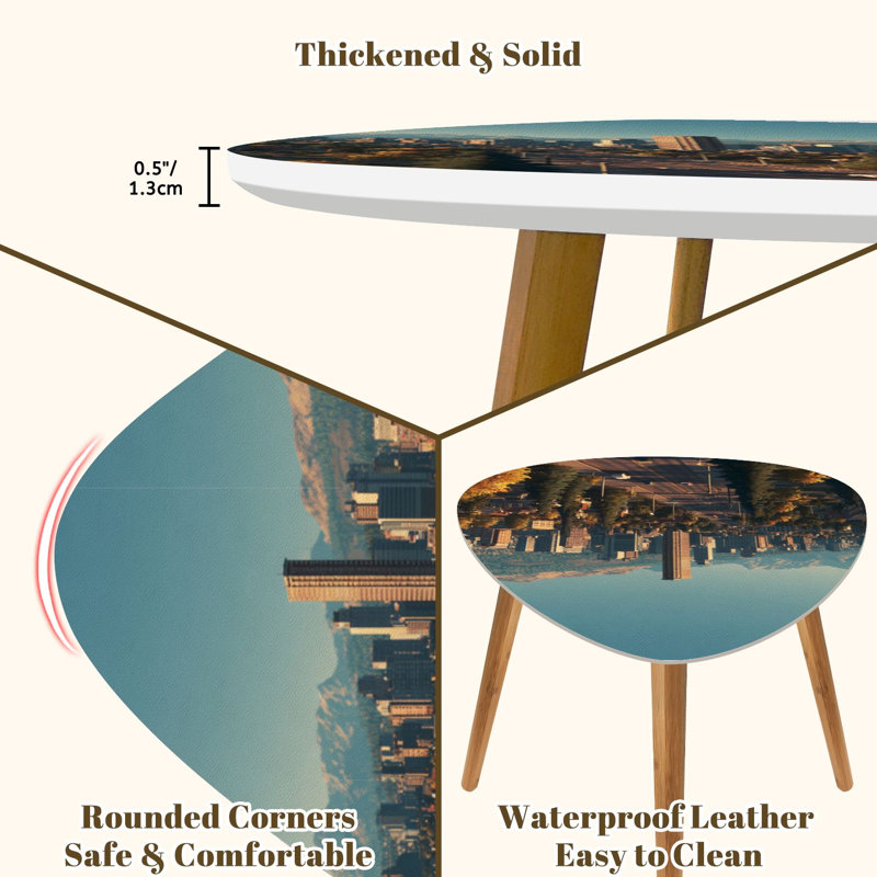 Ensemble de 2 tables basses gigognes Triangle
