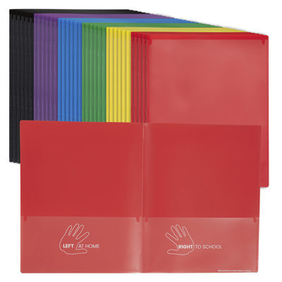 ECR4Kids 2-Pocket Parent-Teacher Classroom Communication Folder, Supplies, 36-Piece