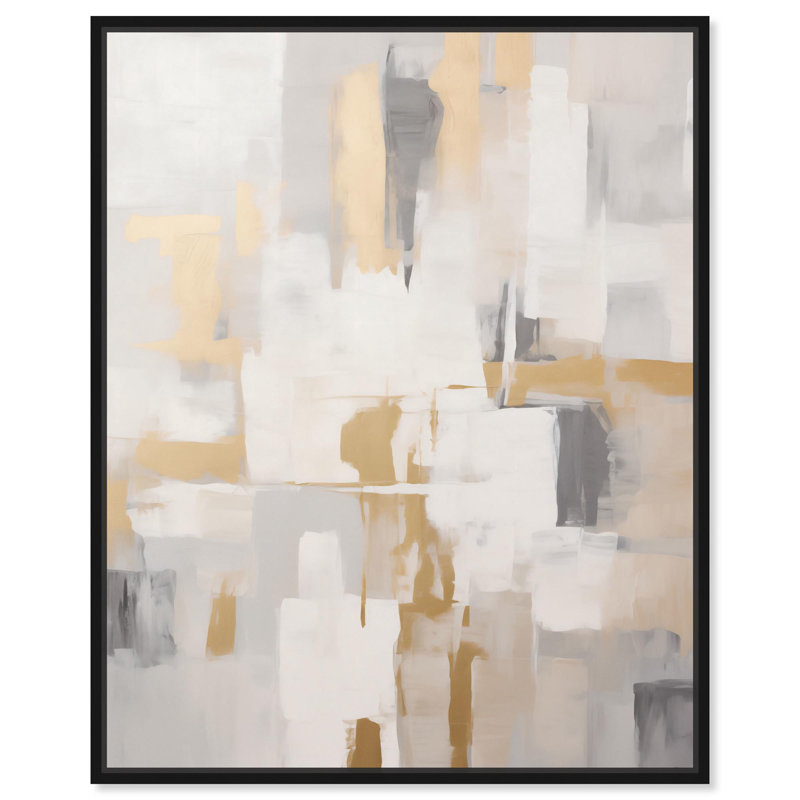 Toile Soft Brilliance II par Art Remedy, H 21 po x l 17 po, Cadre flottant, Noir