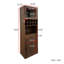 Armoire de cuisine avec étagère de rangement coulissante multifonctionnelle, armoire de rangement de style campagnard avec portes en verre, organisateurs de garde-manger pour la cuisine, armoire de bar, salle à manger