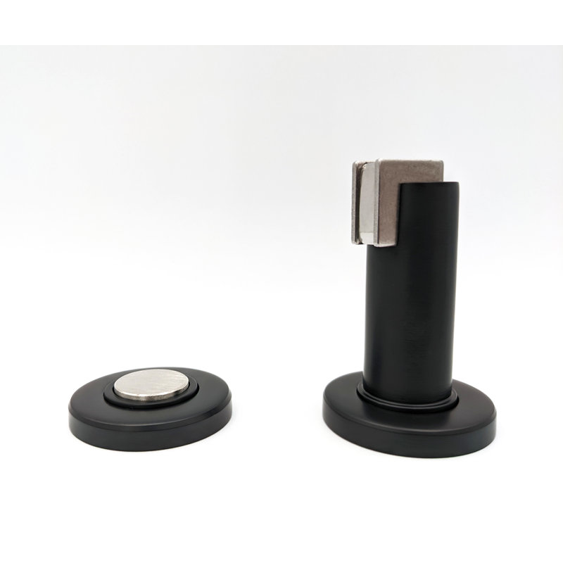Stainless Steel Floor Mount Stop, Satin Black