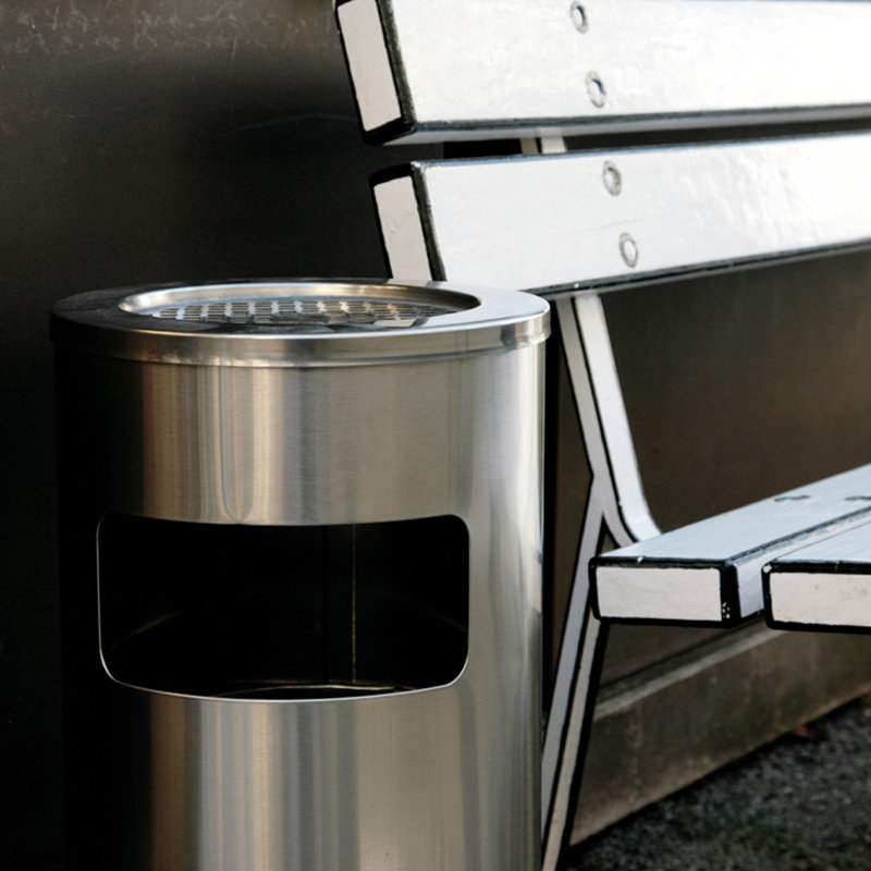 Maitlan Kitchen Trash Can, 15L, Silver