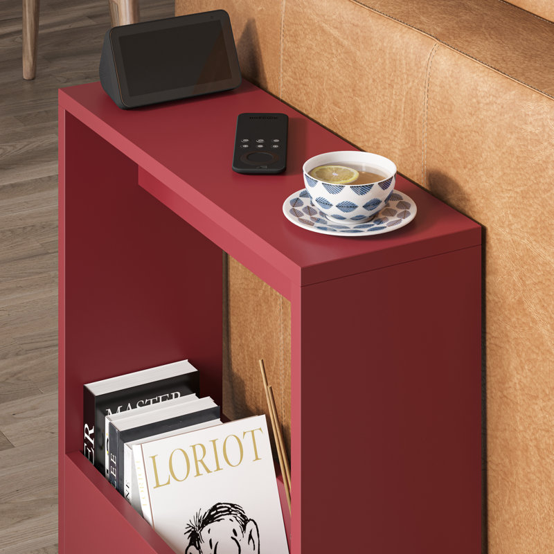 Table de bout avec rangement Frame, Bourgogne