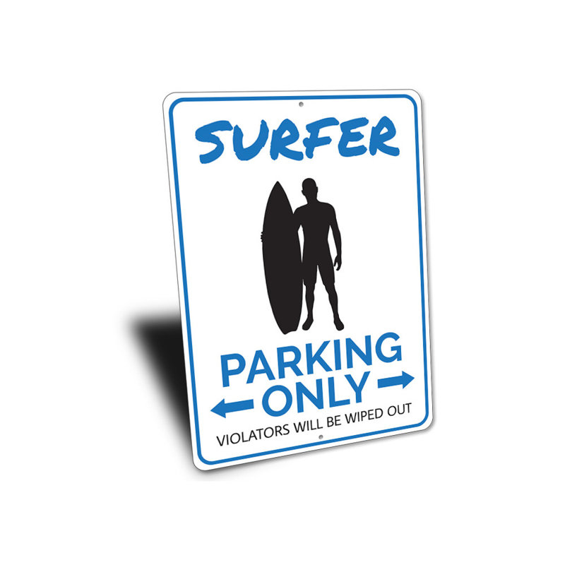 Enseigne de surf Surfer, H 14 po x l 10 po x P 0,04 po