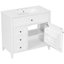 Meuble-lavabo moderne 36 po avec lavabo intégré en céramique | Idée de cadeau
