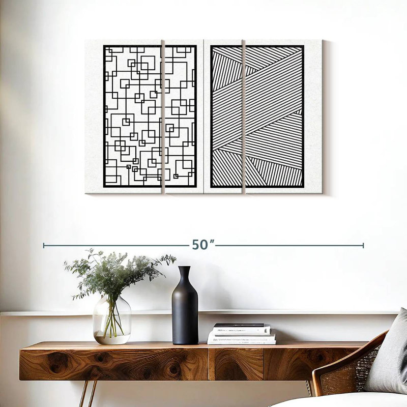 Avery Digital Abstract II BW, 24" H x 38" W