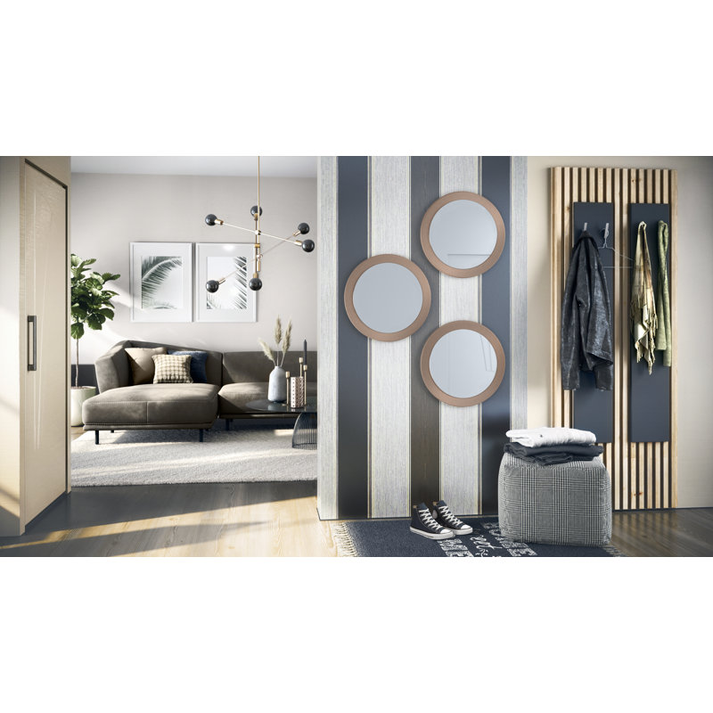 Colver Engineered Wood Flat Wall Mirror, Bronze Look