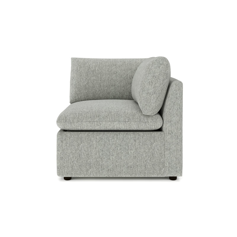 Kallie Upholstered Modular Right Arm Chair, Ticket Smoke