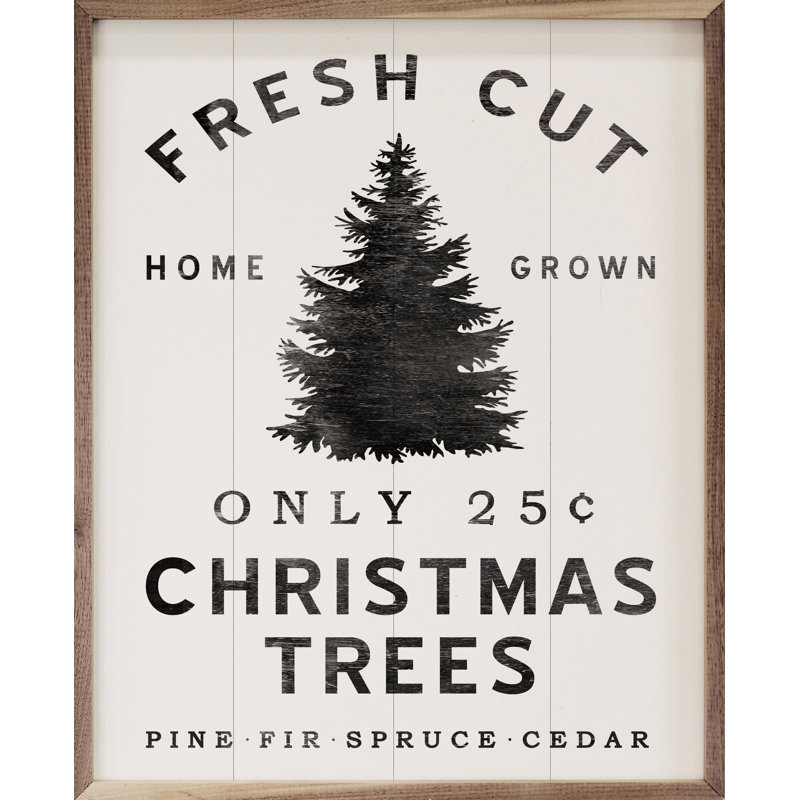 Only 25c Christmas Trees - blanc, H 20 po x l 16 po