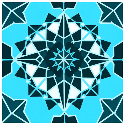 Housses de couette géométriques bleues Mandala