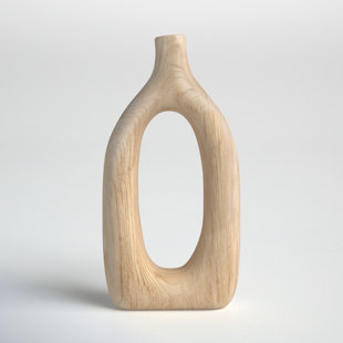 Rustic Wood Decorative Vase