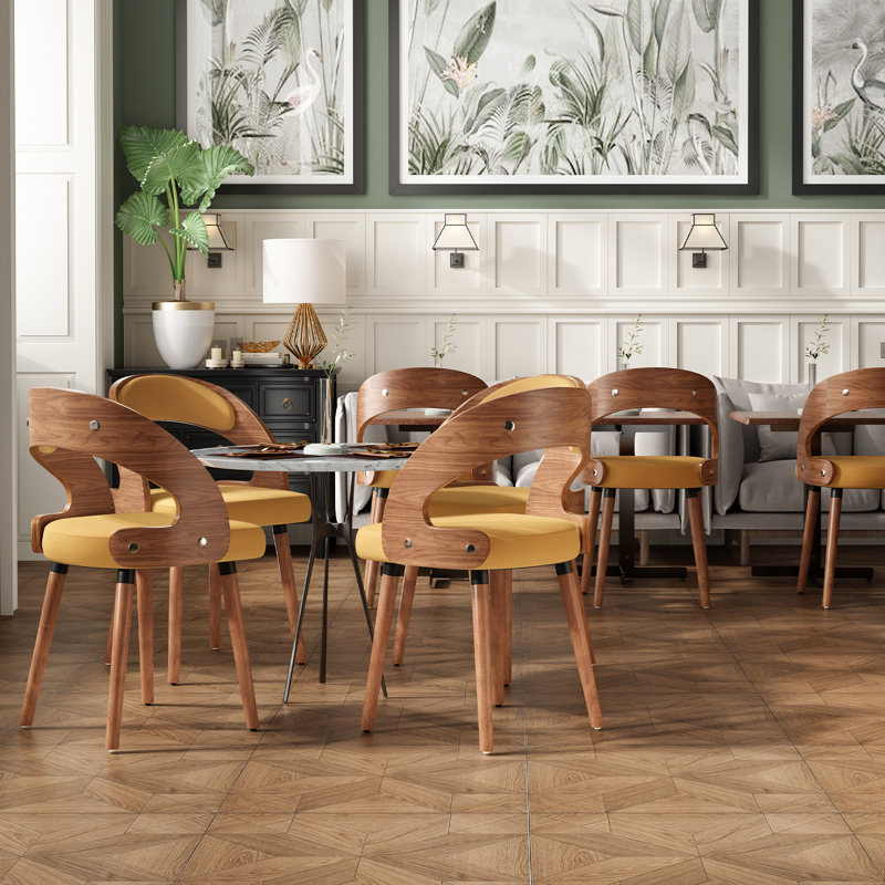 Upholstered Side Chairs with Padded Back, Ginger
