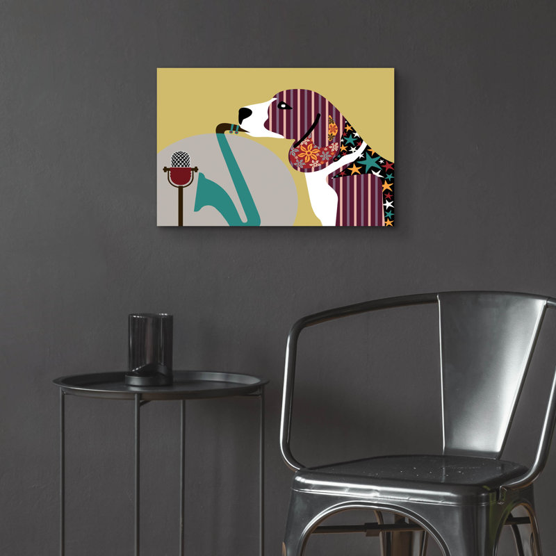 «Beagle Dog II» par Lanre Adefioyue, H 16 po x l 24 po x P 0,2 po