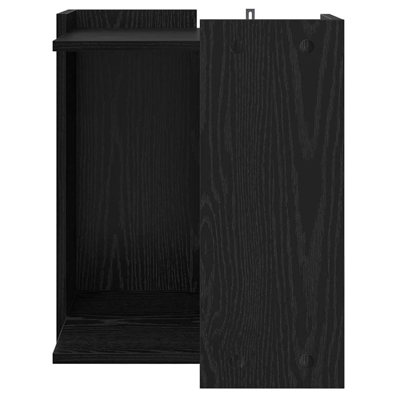 Litter Box Enclosure, 51cm H x 42cm W x 42cm D, Black Oak