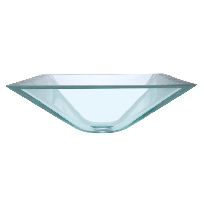 Square Glass Square Vessel Bathroom Sink