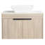 Meuble-lavabo mural de salle de bain - avec lavabo en céramique, porte à fermeture en douceur, grande capacité, fixation moderne, porte à fermeture silencieuse-28650180