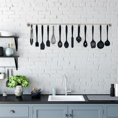 Nonstick Kitchen Utensils Set - Silicone Kitchen Cookware Gadgets With Holder