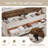 Farmhouse Queen Bed With 64" Tall Storage Headboard With 4 Drawers And Storage Bench，Rustic Wood Platform Bed Frame-370698463-381096197