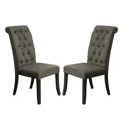 Set Of 2 Upholstered Fabric Side Chairs