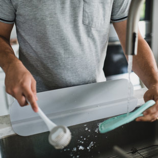 Silicone Water Splash Guard for Kitchen and Bathroom Sink, 19.5" x 5.5"