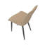 Ensemble de 6 chaises de salle à manger modernes kaki, cuir PU, pieds en métal pour la cuisine