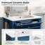 Meuble-lavabo simple de 76 cm avec comptoir en céramique et en pierre-1106239519