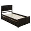 Lit plateforme avec rangement, 2 tiroirs avec roulettes, structure simple-827357198