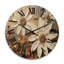 Horloge murale en bois massif Vasanthan-1974311777