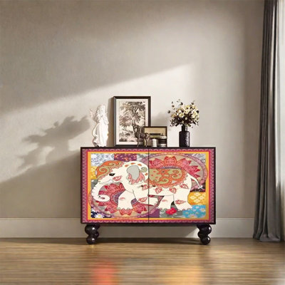 Storage Cabinet with Stylish Metal Handles