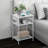 3-Tier Side Table with Charging Station (White)